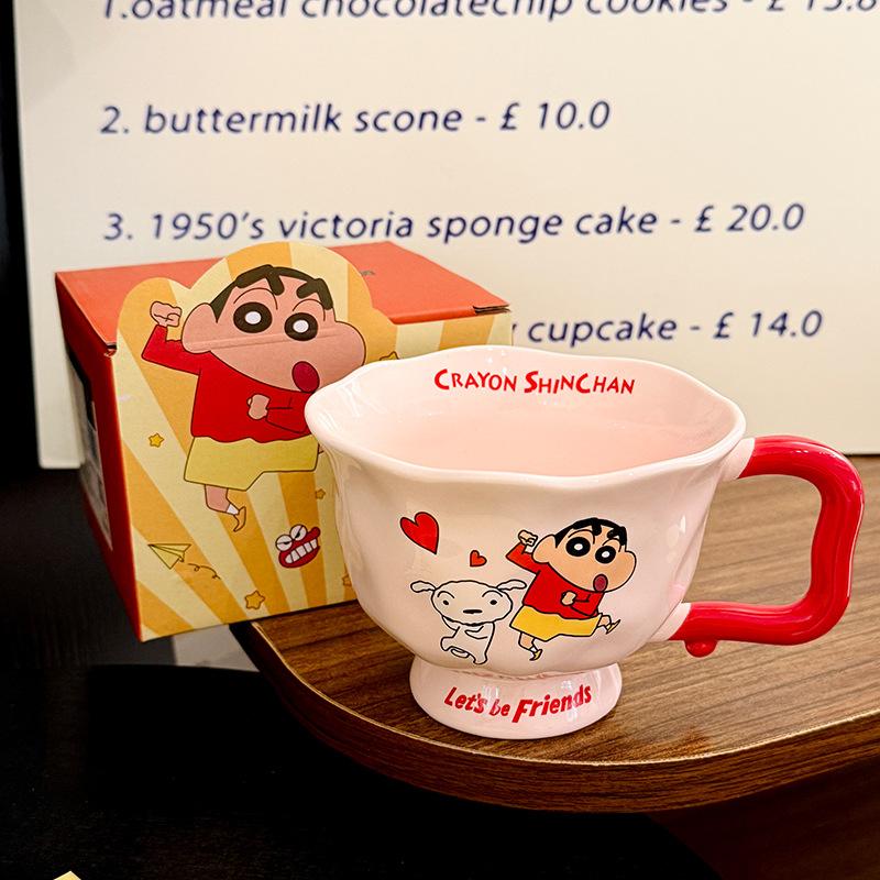Ip Ceramic Goblet Cartoon Mug Office Coffee Cup Home Breakfast Cup Souvenir 380ml