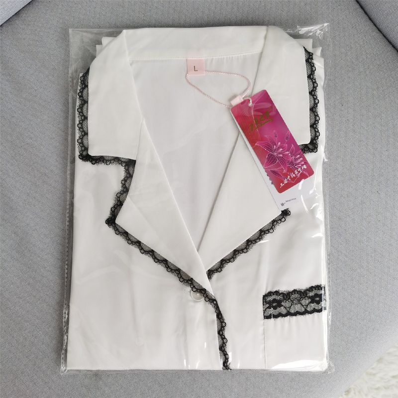 

Women s Pajamas Spring, Autumn and Summer Thin Type Silk Sexy Internet Hot Turmeric Fashionable Stylish Fancy New Homewear Pure White L