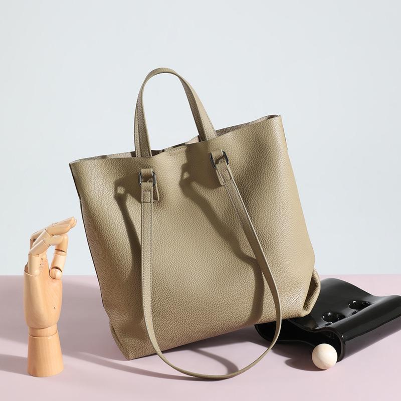 Large Bag Women's New Tote Bag Large Capacity Women's Leather Women's Bag Versatile Commuter Shoulder Bag