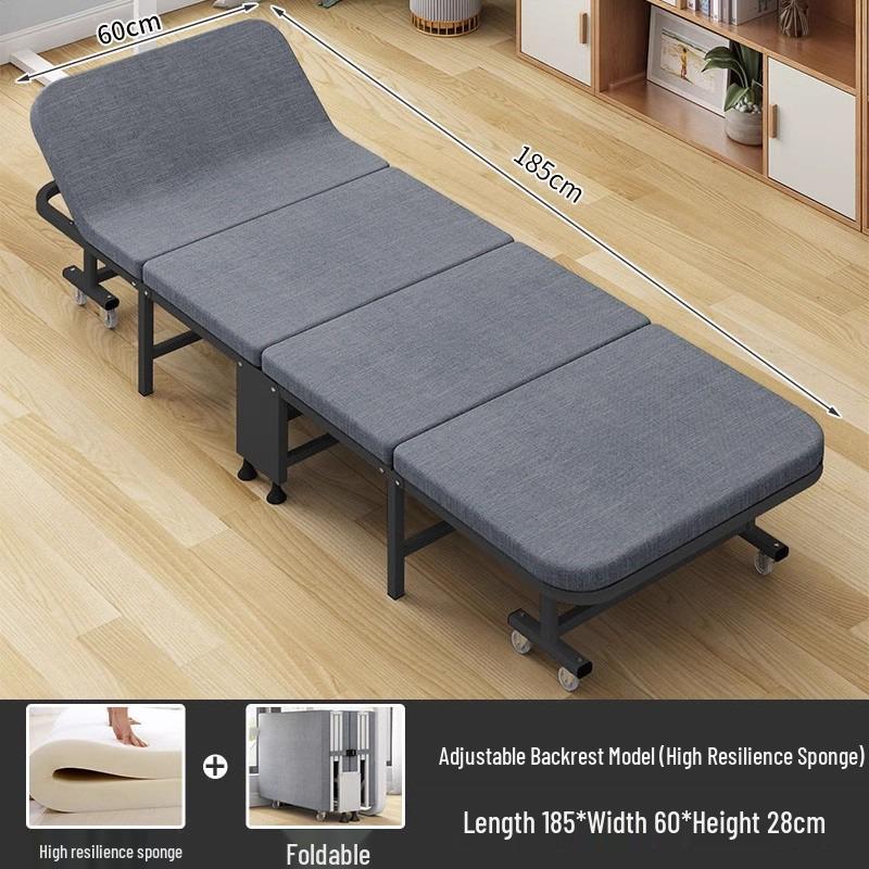 Portable Folding Bed & Mat for Office Lunch Breaks - Convertible, Single-Use, Sit or Lie Down Option