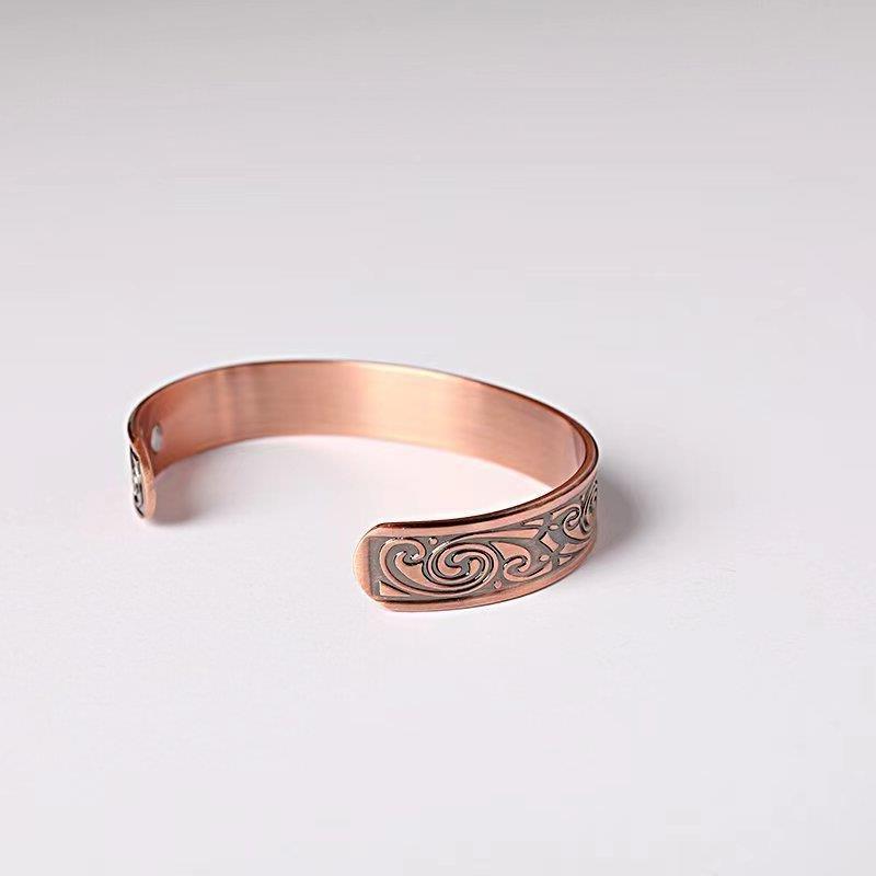 New Viking Magnetic Antique Red Copper Bracelet Popular Open Vortex