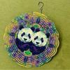 10 Inch Hanging Wind Chime with 2D Panda Design Rotating Swing Motion for Outdoor Garden Patio Balcony Decor All Seasons Gift