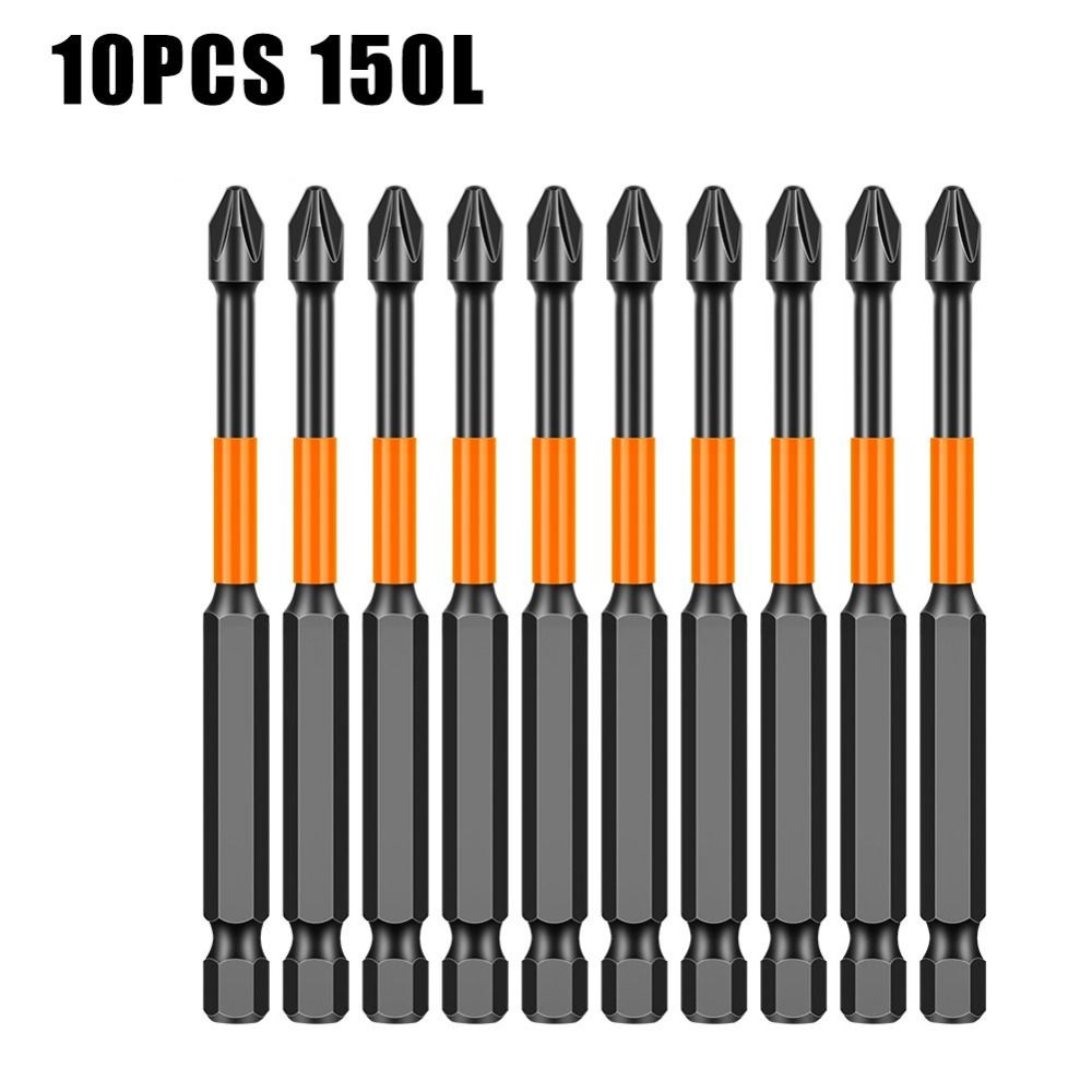 6pcs/10pcs Non-slip PH2 Magnetic Batch Head Electric Screwdriver Bit  Power Hand Tools