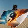 Nature Yin Yang Chinese Tai Chi Bagua Microfiber Blanket Quick Drying Beach Towels Printing Super Absorbent Pool Towel Blanket