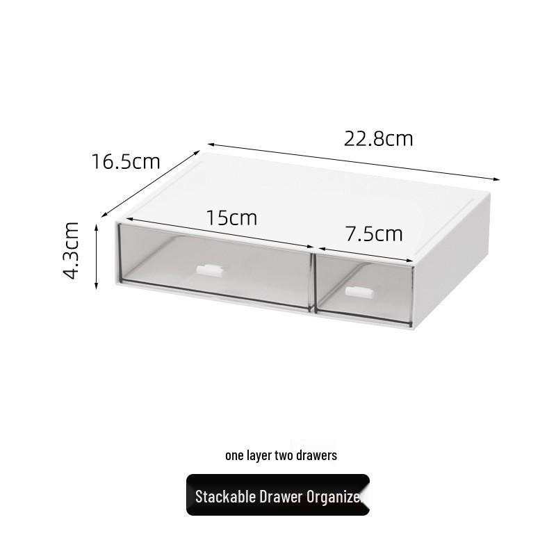 Acryl-Schreibtisch-Organizer-Box mit Schubladen für Büromaterial