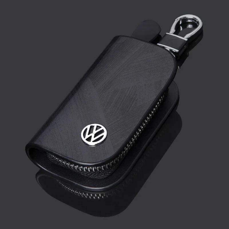 

2025 Hot Car Accessories Auto Key Bag Case Keyring Cover for Volkswagen Passat Santana Tiguan Scirocco Magotan Sagitar Lavida CC
