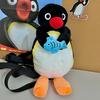 Women Funny Backpack Girl Penguin Cute Cartoon Plush Shoulder Bag