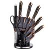 9-Piece Kitchen Knife Set In A Stand With Sharpener And Scissors E-6270