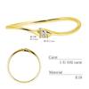 Ring Ring Diamond Wave Type K18 Gold 5 [Lara Christie] Women's 0.02ct No. Lr71-0006-yg-w-05