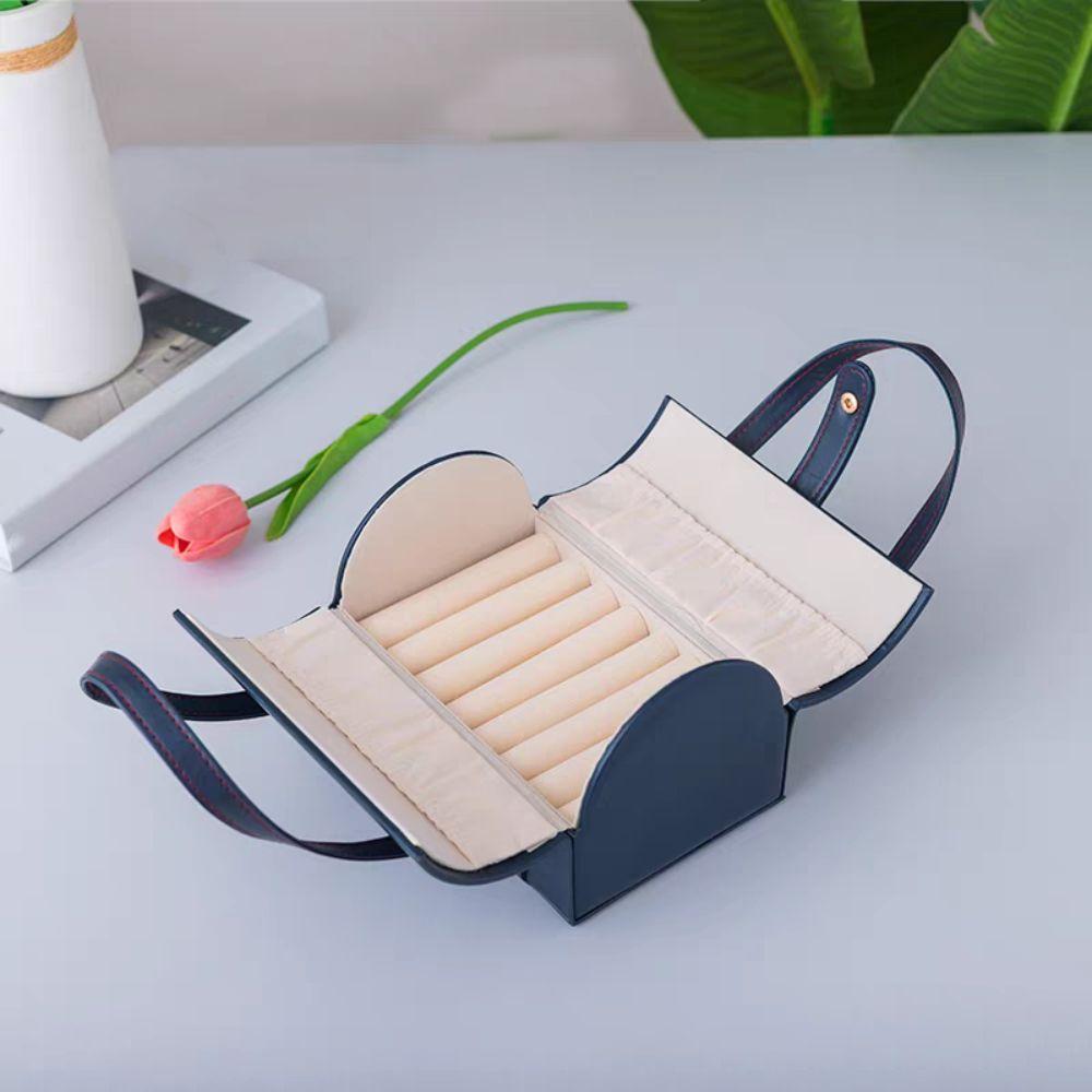 PU Leather Bracelet Display Box 7Positions Bracelet Carrying Case  Watch Protective