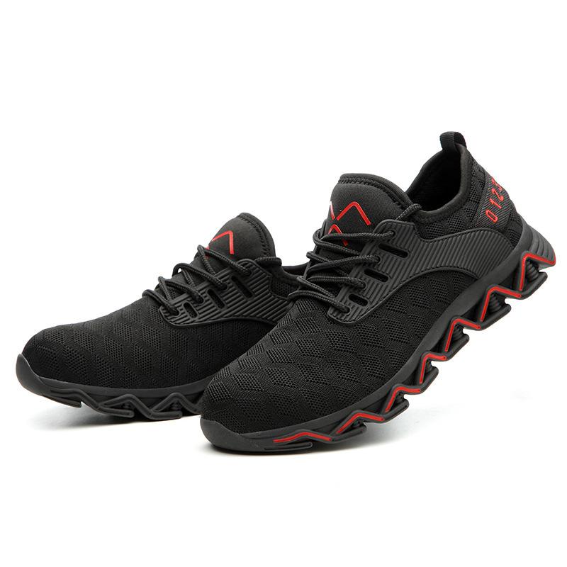 Steel Baotou Anti-smashing, Anti-piercing, Safe Construction Site Work Shoes, Mesh Fly-woven Labor Insurance Shoes