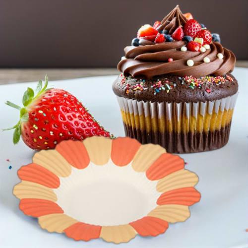 NOLITOY 50 Pieces Floral Paper Plates, Party Paper Plates, Deep Plates, Snack Plates, Dividers, Disposable Party Tableware, Paper Party Plates, BBQ Di