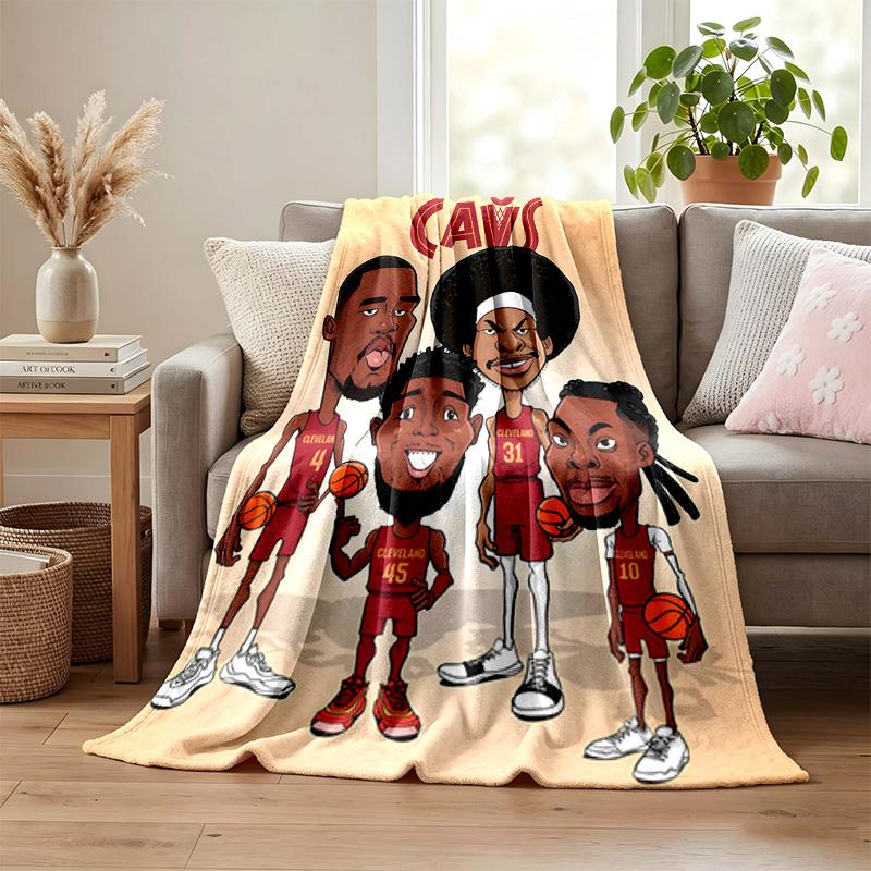 Cleveland Cavaliers blanket Flannel Blanket Soft Cozy Plush Throw for Sofa Bed Lightweight Home Decoration