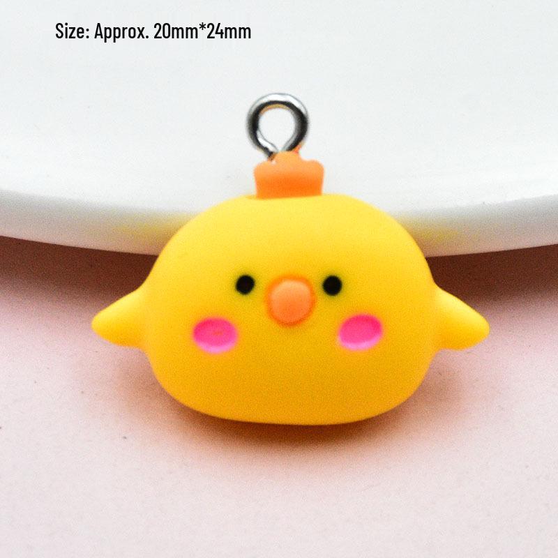 Colorful Resin Cartoon Animal Keychain: Sheep, Rabbit, Frog Pendant for DIY Jewelry