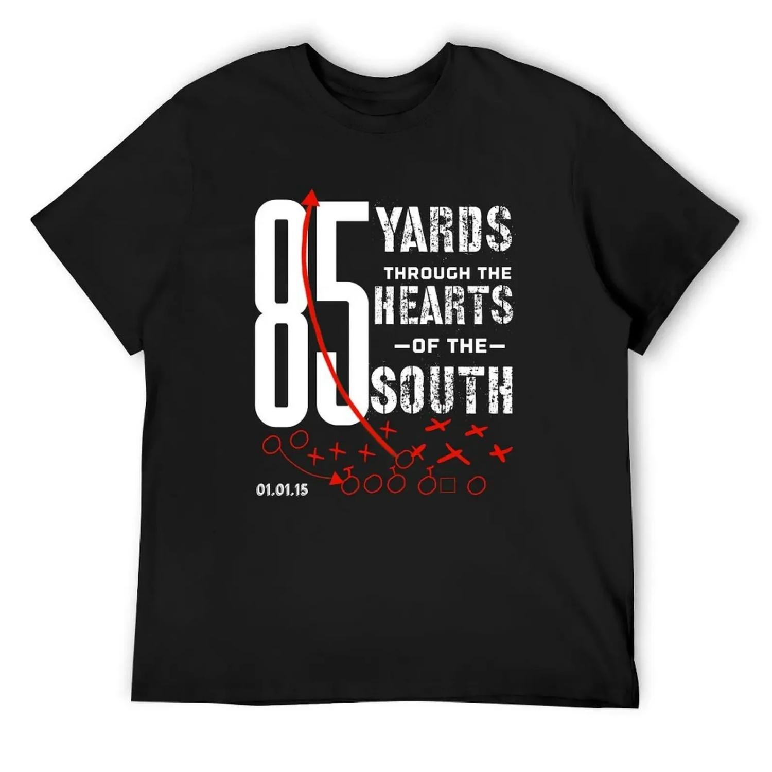 

85 Yards Through the Heart of the South Football Run T-Shirt summer tops plus size tops clothes for men XXXXXL