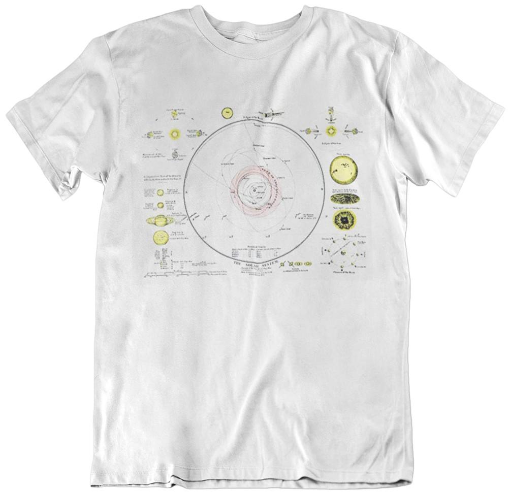 

The Solar System Mens Cotton T-Shirt Retro Style Birthday Gift Present L