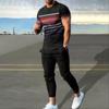 Men's Basketball Sports Suit Jogging Set Printed Summer Hot Selling Retro Casual Short Sleeved T-shirt Pants