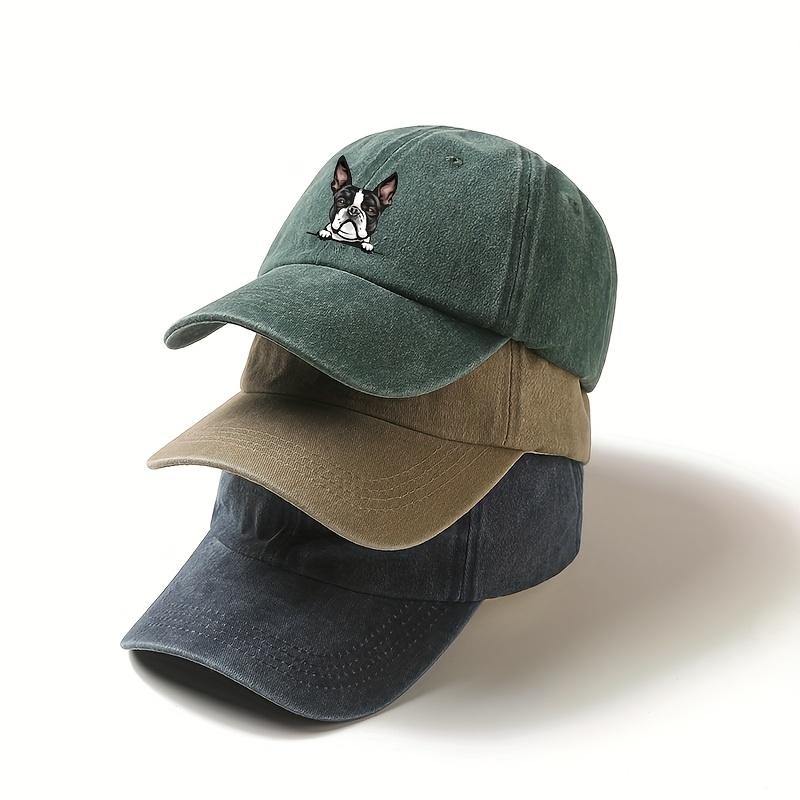 Cute Boston Dog Printed Baseball Hat with Casual Style, Perfect Gift for Daily Wear and Travel Pet Enthusiasts