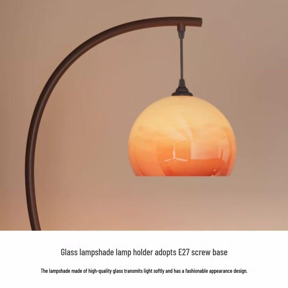 Vintage Wabi-sabi Fishing Floor Lamp for Living Room, Bedroom, or Study