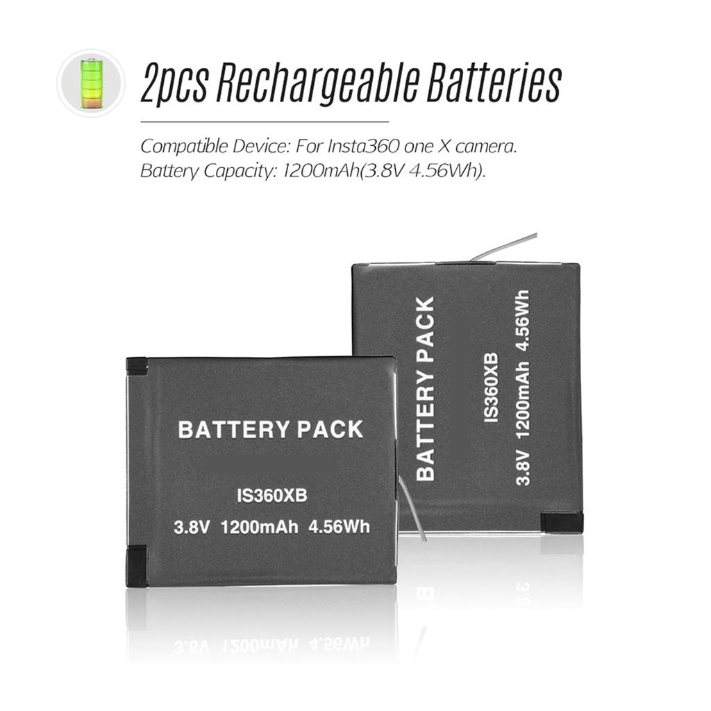 Portable Dual Camera Battery   Kit Set with 2pcs Rechargeable Batteries USB Cable Indicator Light for  One X Cameras