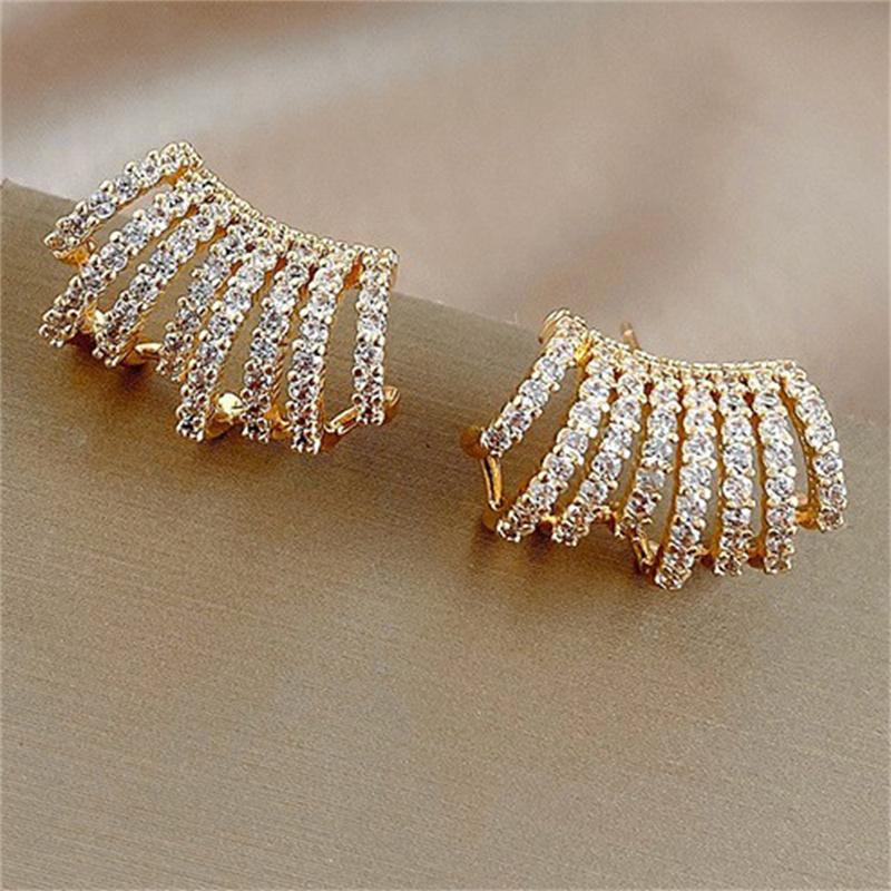 Diamond High-End Earrings, Fashionable Commuter Earrings, Temperament, Versatile Studs