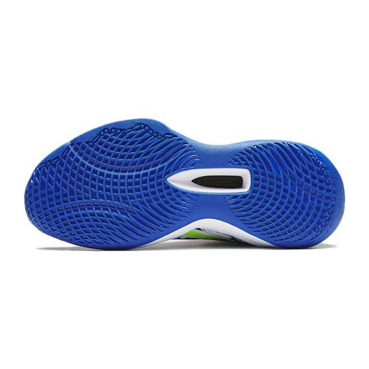 Anta Kids Round Toe Lace-Up Shock Absorbing Wear-Resistant Mid-Top Basketball Shoes Kids basketball shoes White Gray Black A312331133-6