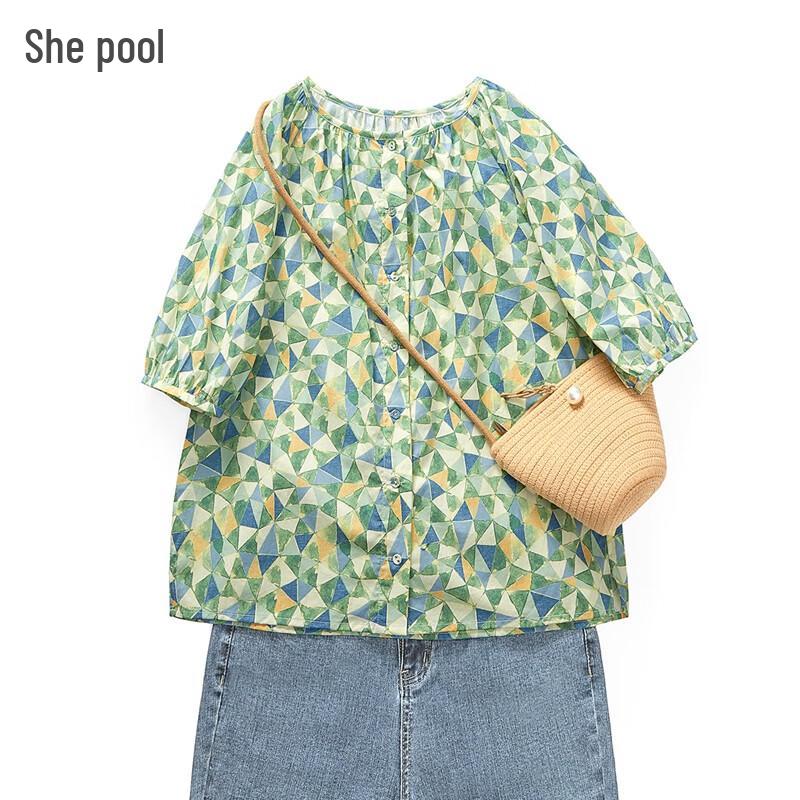 

Women s Floral Print Loose Casual Round Neck Shirt XL