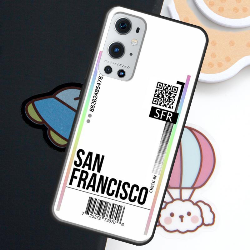 Fly Ticket Air Tickets Travel Label For Realme 15 14 11 12 13 10 Pro Plus C35 C71 C75 C65 C55 C63 C61 C53 C67 GT6 GT7 Pro Case