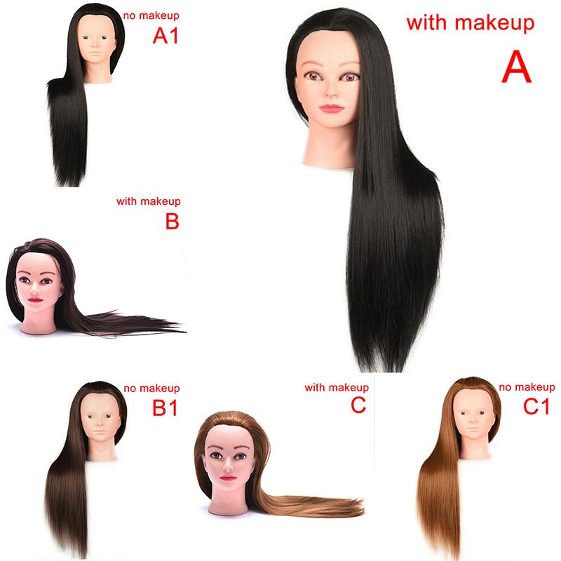 Mannequin Head With Hair Styling Dye Cutting Hairdresser Training Head