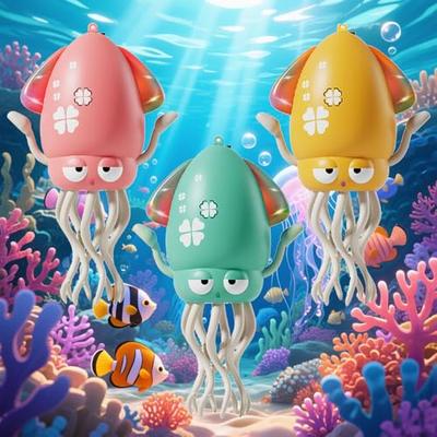 LED Electric Self-Avoiding Octopus, Stress Relief Gift, 8-Legged Action, USB Rechargeable, Interactive Play for Kids, Develops Sensory and Motor Skill