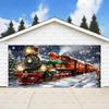 Classic Christmas backdrop for a large garage door, New Year's party backdrop, winter scene, decorative banner4718