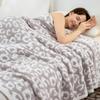 Mokoya Stylish Large Fluffy Summer Blanket, Single Size, Cute Leopard Print, Reversible, Throw Blanket, Knee Blanket, Gift (Gray, 130x180cm)