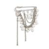 Design Sense Imitation Pearl Fringed Pants Anklet Decoration Women, Sweet And Cool Shortened Multi-Purpose Brooch Pendant