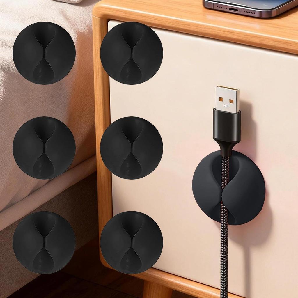 10PCS Desk Cable Organizer Clips for Wire Management Adhesive Cord Holders USB Charging Cables Office Desktop Organization