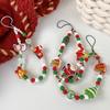 1Pc Christmas Series Mobile Phone Chain Crystal Beaded Snowman Hat Bell Gift Santa Mobile Phone Chain Lanyard Accessories