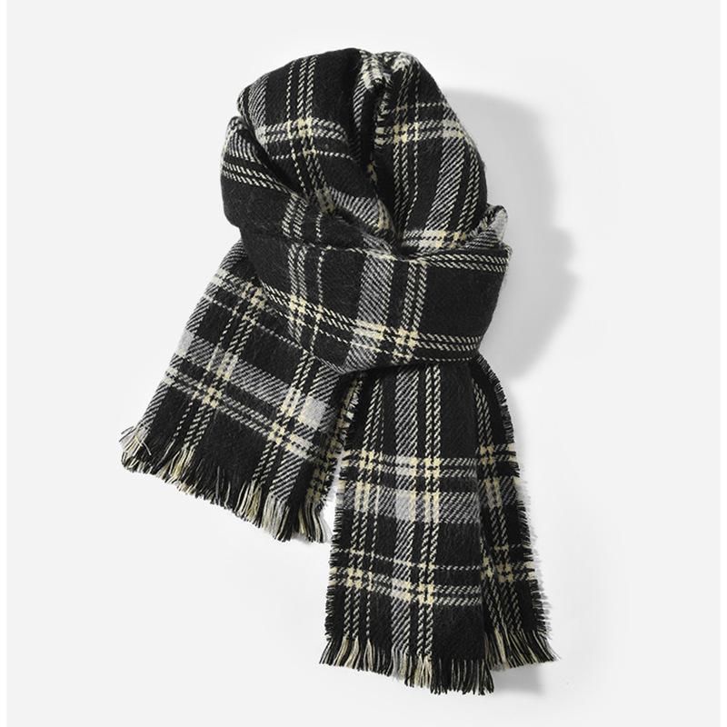 Scarf Men'S Winter 2024 New Versatile Korean Plaid Scarf For Women To Give As A Gift To Their Boyfriend, Couple Scarf For Warmth