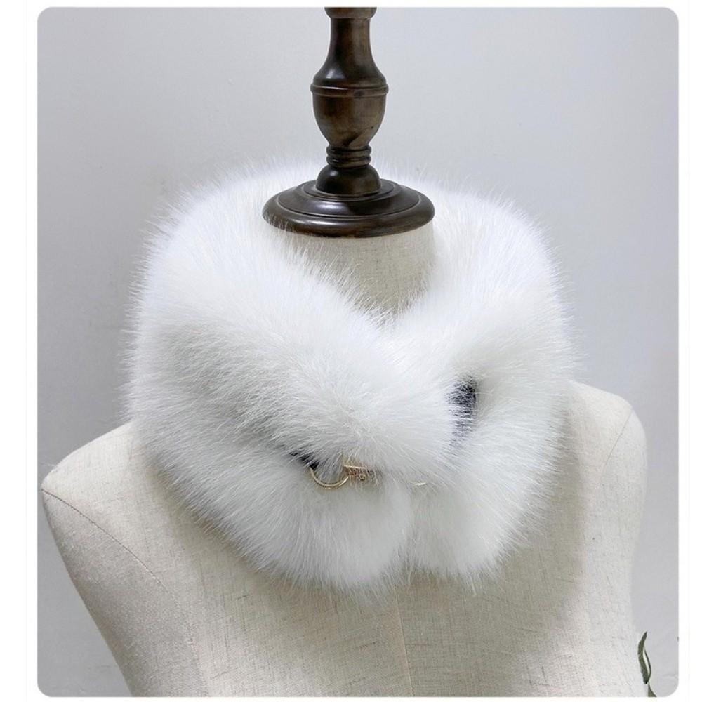 Elegant Faux Fur Neck Collar Fluffy Neck Protection Scarf Soft Winter Warm Coat Fake Collar