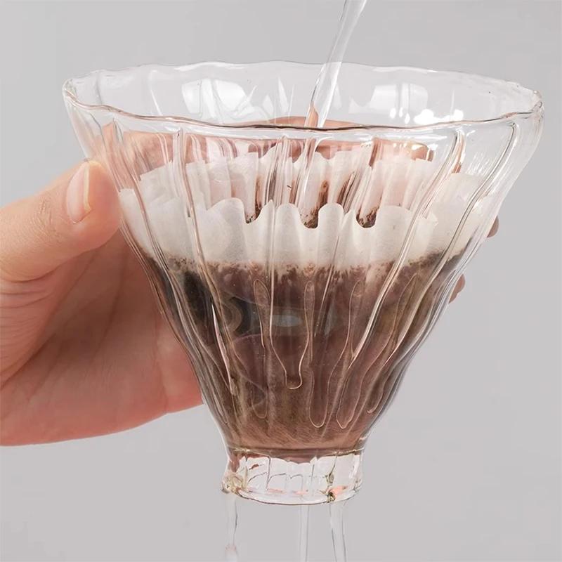 50pcs-White Coffee Filters Single Serving Paper for Coffee Machine 155*45mm White Filter Paper Cake Cup Coffee Paper Bowl