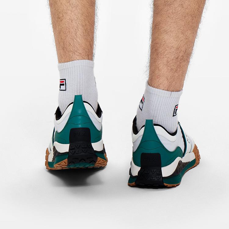 Fila Ziegel Stoff Leder Sport Modern Block Low-Top Lifestyle Schuhe Herren Sneaker Weiß Schwarz F12M231125FWA