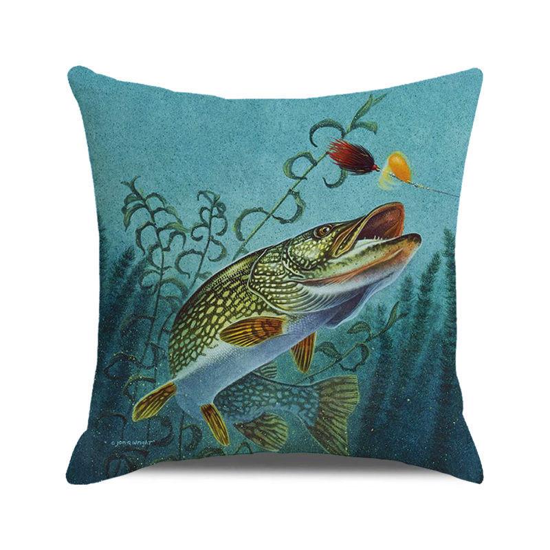 Home Decor Underwater World: Sea Creatures & Mysteries Pattern Cushion Cover Suitable for Sofa Bedroom Car Pillow Cover