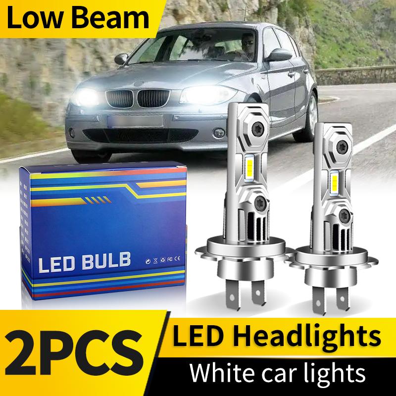 

2PC H7 High Low Beam Lamp H11 Fog Light 6000K White LED Headlight Bulb Conversion Kit For BMW 1 Series E81 E82 E87 E88 2004-2012