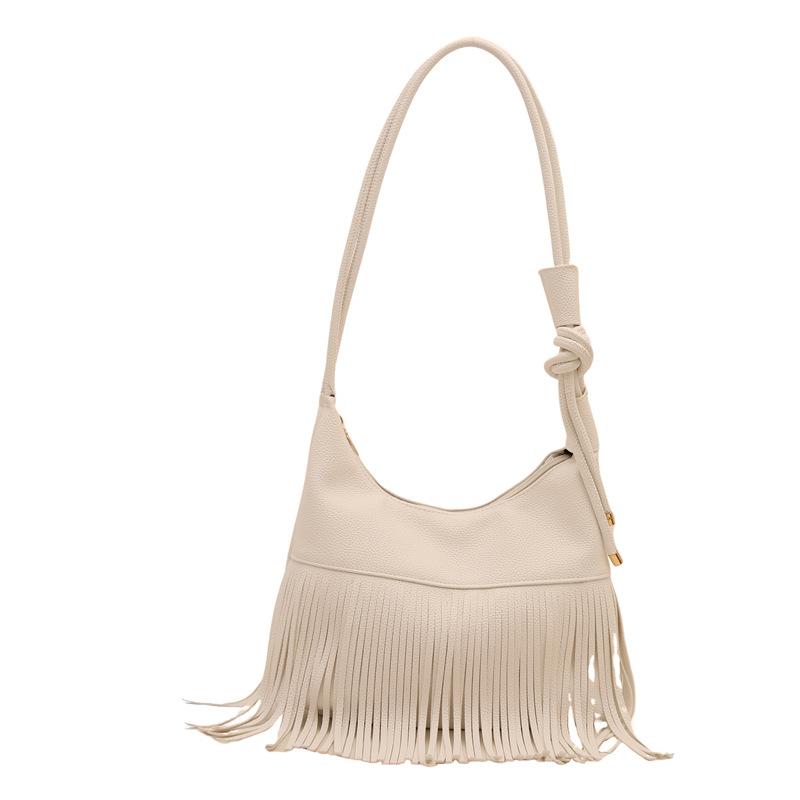 Сумка через плечо женская High-End Sense ретро модная сумка на плечо с бахромой трендовая нишевая сумка подмышкой