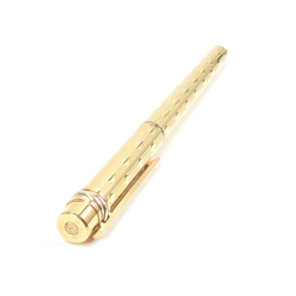 Great Cartier fountain pen Trinity Do Diamond Pattern Cap Type gold 18K mens Used