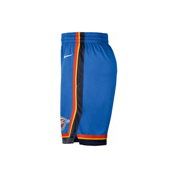Nike Oklahoma City Thunder Dri-FIT 19-20 Season SW Fan Edition Striped Team Logo Basketball Shorts Men Shorts Blue AV4974-403