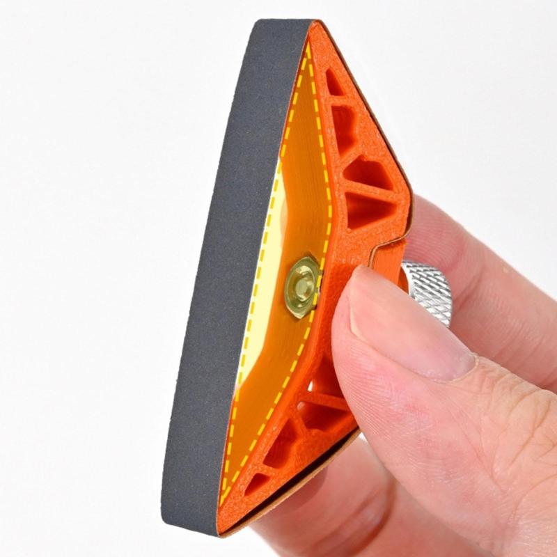 Handheld Curved Surfaces Polishing Tool Portable Manual Polisher For Ceramics Wooden Crafts With Ergonomic Plastic Handle