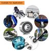 10PCS 608 2RS /608ZZ Ball Bearings – Bearing Steel and Double Rubber Sealed Miniature Deep Groove Ball Bearings
