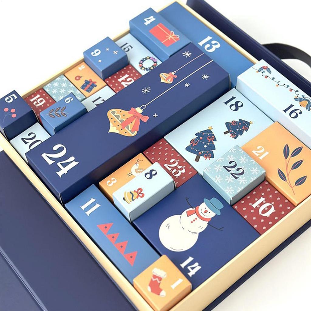 Christmas Countdown Calendar December Countdown Calendar 24 Days Empty Refillable Compartments For Kids Teen Adult Birthday