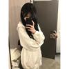 Women's Floral Oversize Hoodie - Spring/Autumn Hong Kong Chic Cardigan