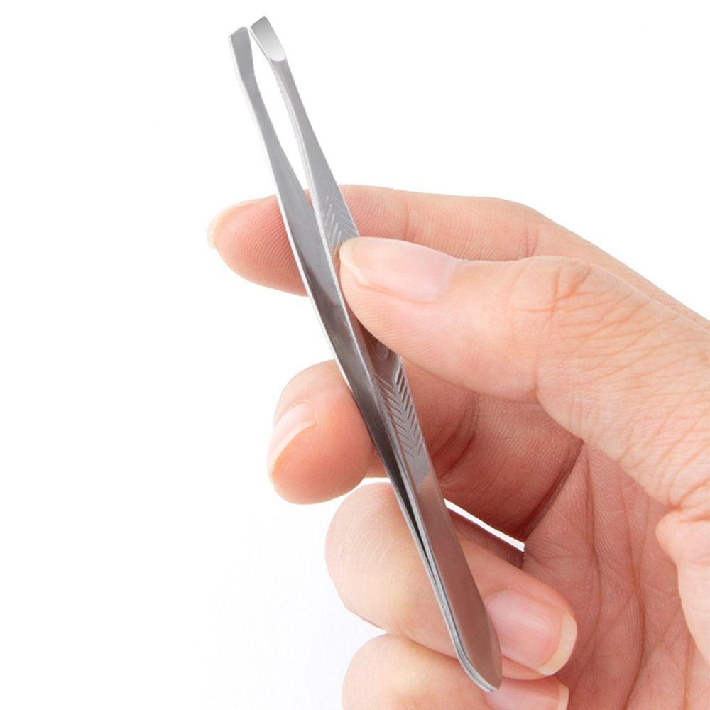 12PCS Straight Mouth/Diagonal Eyebrow Grooming Tweezers Hair Removal Tweezers  Makeup Tools