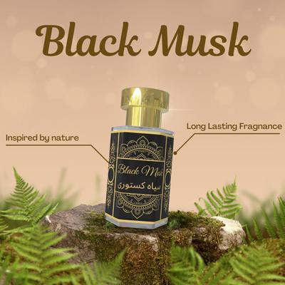 Schwarzer Moschus Attar Parfümöl 5ml, Lang anhaltend, Alkoholfrei, Unisex-Duft